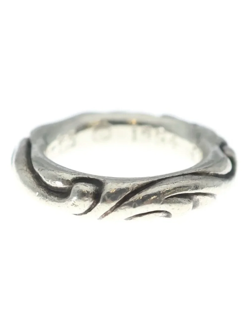 Chrome Hearts Scrl Band Scroll Ring Silver